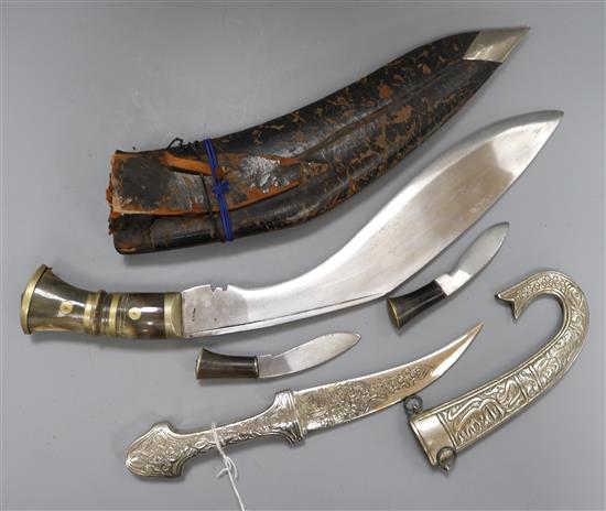 A kukri and a dagger